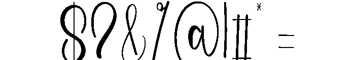 Valencia Wedding Font OTHER CHARS