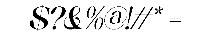 Valencie Italic Font OTHER CHARS