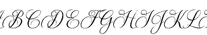 Valentina Calligraphy Regular Font UPPERCASE