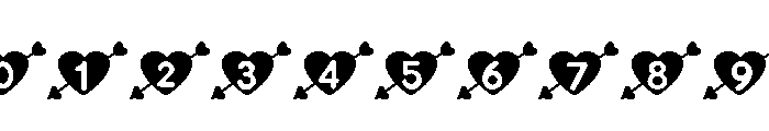 Valentine Arrow Heart Font OTHER CHARS