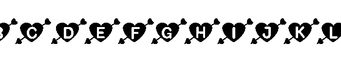 Valentine Arrow Heart Font UPPERCASE