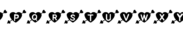 Valentine Arrow Heart Font UPPERCASE