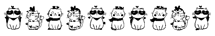 Valentine Cat Font OTHER CHARS