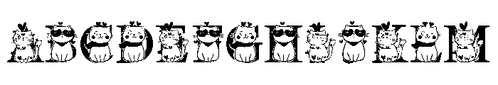 Valentine Cat Font UPPERCASE