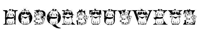Valentine Cat Font UPPERCASE