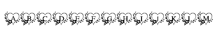 Valentine Floral Font UPPERCASE