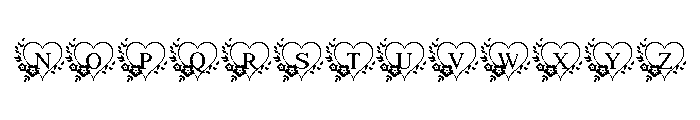 Valentine Floral Font UPPERCASE