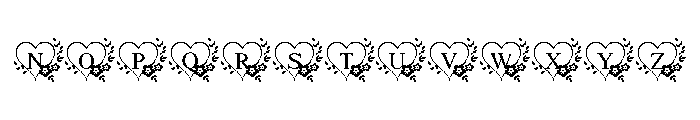 Valentine Floral Font LOWERCASE