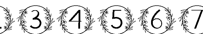 Valentine Flower Monogram Font OTHER CHARS