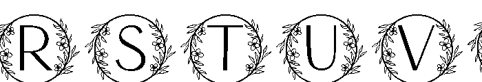 Valentine Flower Monogram Font UPPERCASE