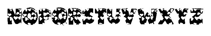 Valentine Green Heart Font LOWERCASE