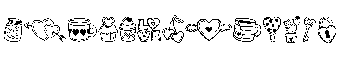 Valentine Heart Set FONT