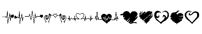 Valentine Heartbeat Font OTHER CHARS