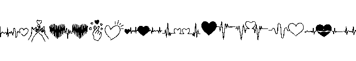 Valentine Heartbeat Font UPPERCASE