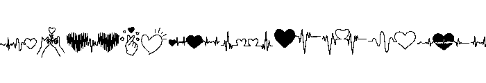 Valentine Heartbeat Font LOWERCASE