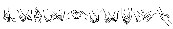 Valentine Holding Hands Font OTHER CHARS