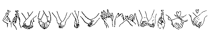 Valentine Holding Hands FONT