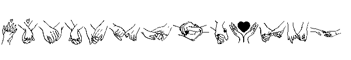 Valentine Holding Hands Font LOWERCASE