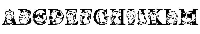 Valentine Love Cat Font UPPERCASE