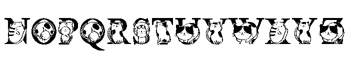 Valentine Love Cat Font UPPERCASE
