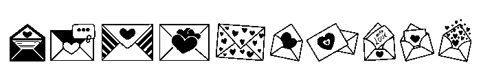 Valentine Love Letters Font OTHER CHARS