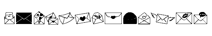 Valentine Love Letters Font UPPERCASE