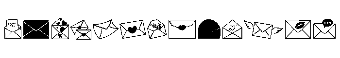 Valentine Love Letters Font LOWERCASE