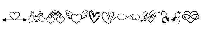 Valentine Love Lines Font OTHER CHARS