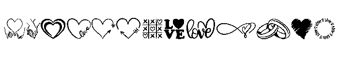 Valentine Love Lines Font UPPERCASE