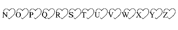 Valentine Love Ring Font LOWERCASE