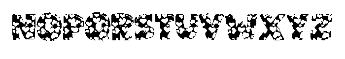 Valentine Orange Heart Font UPPERCASE