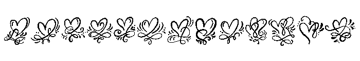 Valentine Swills Heart Font UPPERCASE