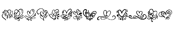 Valentine Swills Heart Font LOWERCASE