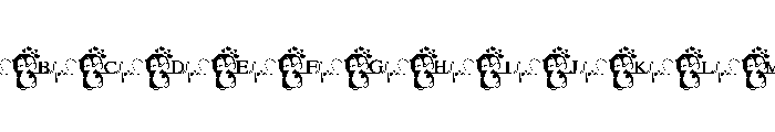 Valentine penguin heart Font UPPERCASE