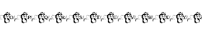 Valentine penguin heart Font UPPERCASE