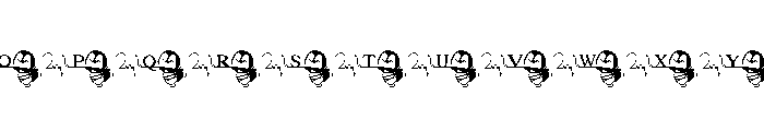 Valentine penguin heart Font LOWERCASE