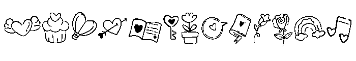 ValentineHand Drawn Font UPPERCASE