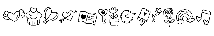 ValentineHand Drawn Font LOWERCASE