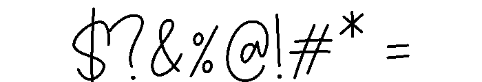 ValentineHandwriting Font OTHER CHARS