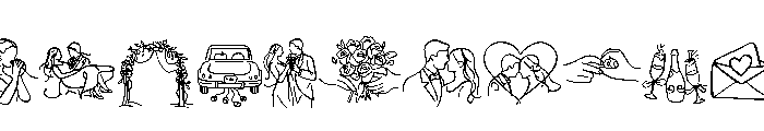 Valentine's Day Clipart Font UPPERCASE