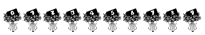 Valentines Day Flower Font OTHER CHARS