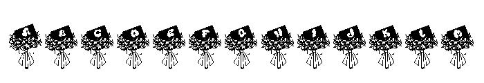 Valentines Day Flower Font UPPERCASE