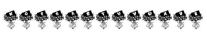Valentines Day Flower Font UPPERCASE