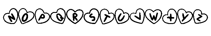Valentines Hearts By Sq Regular Font LOWERCASE