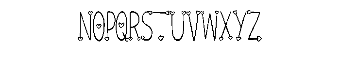 Valentines Love By Sque Regular Font LOWERCASE