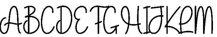 Valentines Rainday Font UPPERCASE