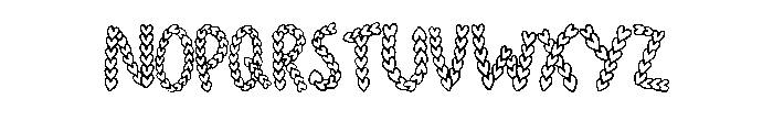 Valentines Sweetheart B Regular Font LOWERCASE
