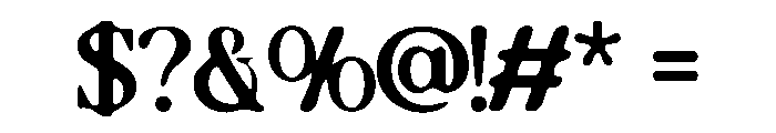 Valerine-Inkbleed Font OTHER CHARS