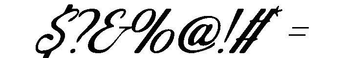 Valerine-Script Inkbleed Font OTHER CHARS