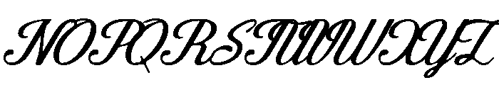 Valerine-Script Inkbleed Font UPPERCASE
